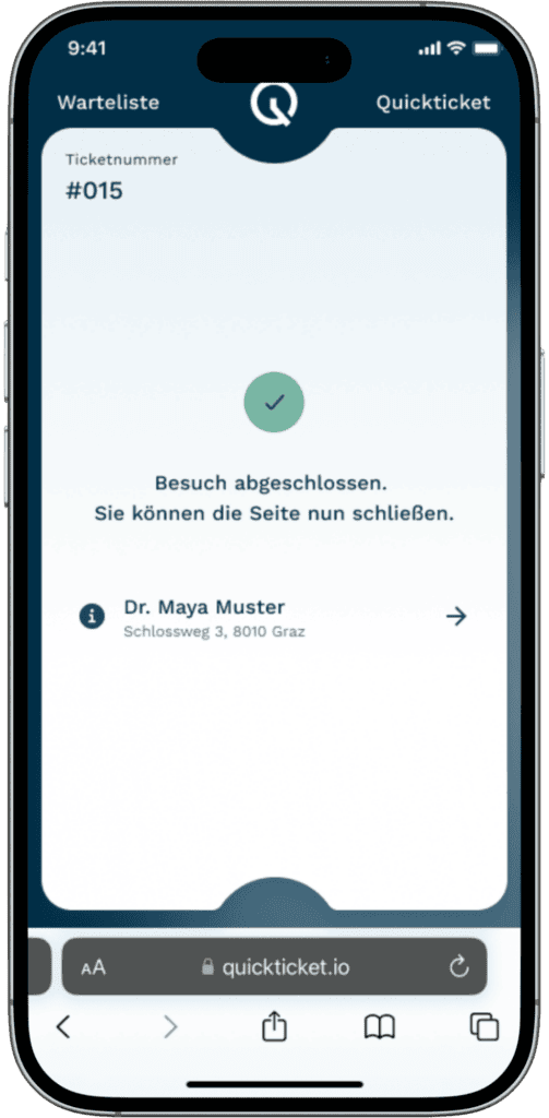Bild über Abschluss-Info an Begleitpersonen