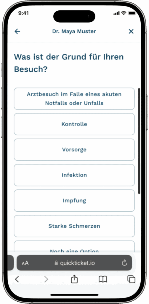Bild über Vorab-Triage mit Fragebogen