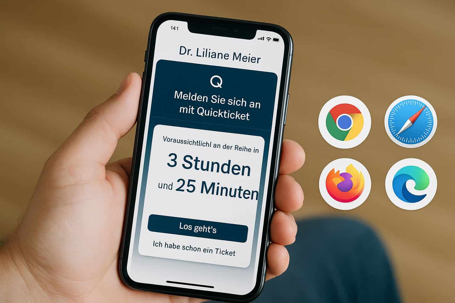 wartezeit ortsunabhängig verfolgen
